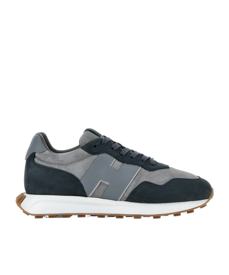 Hogan Men's H601 Leather Sneakers In Gray