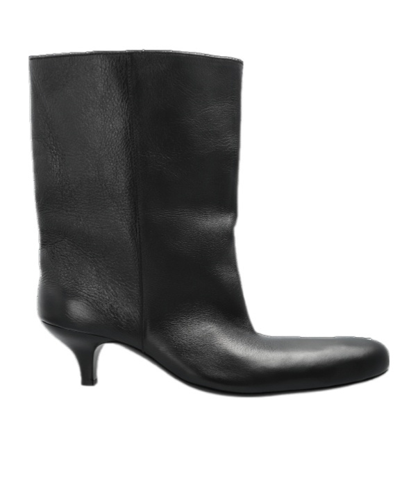 Balenciaga Round-headed Short Boots In Black
