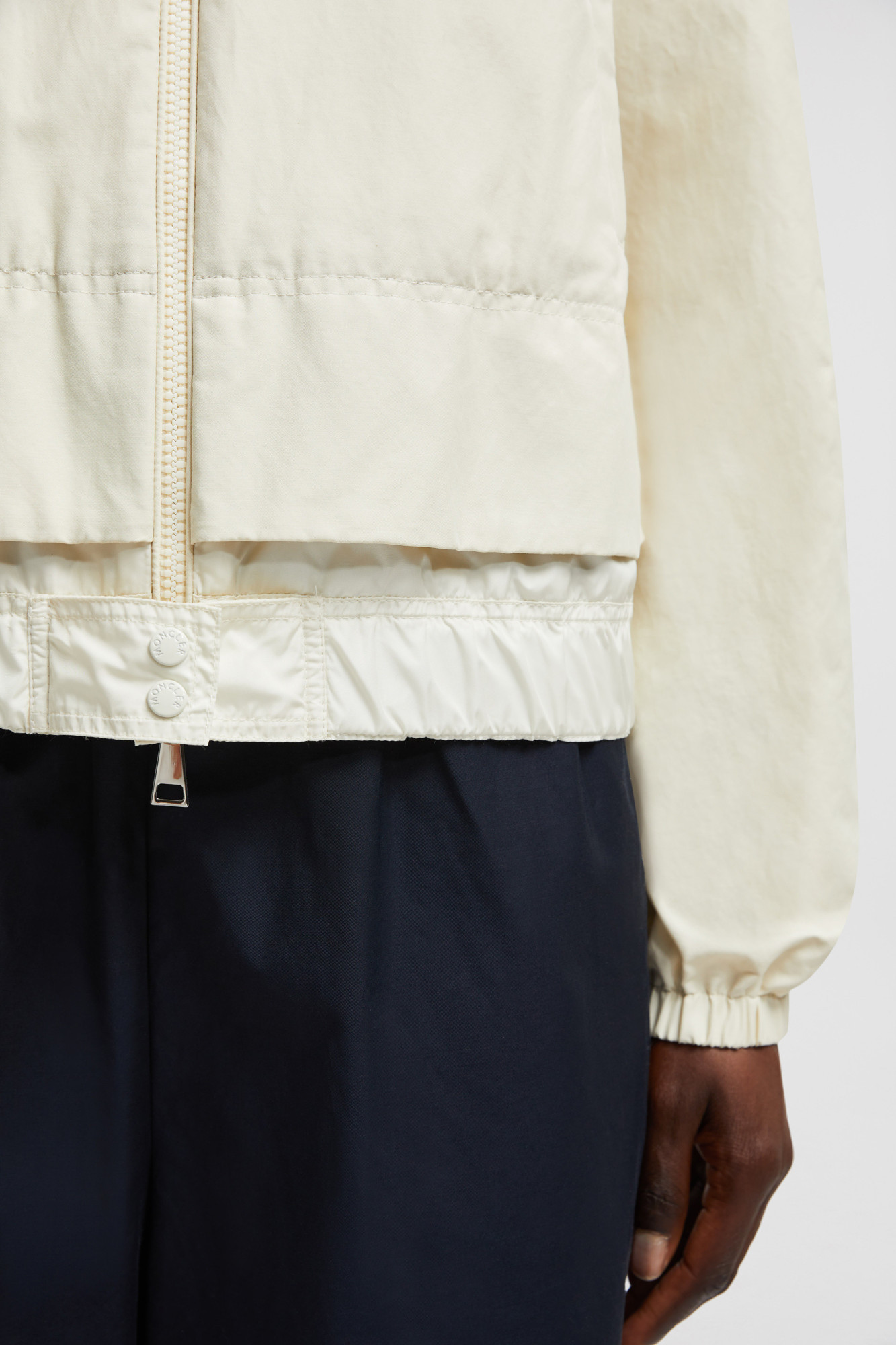 Moncler Long-sleeved Down Jacket In White
