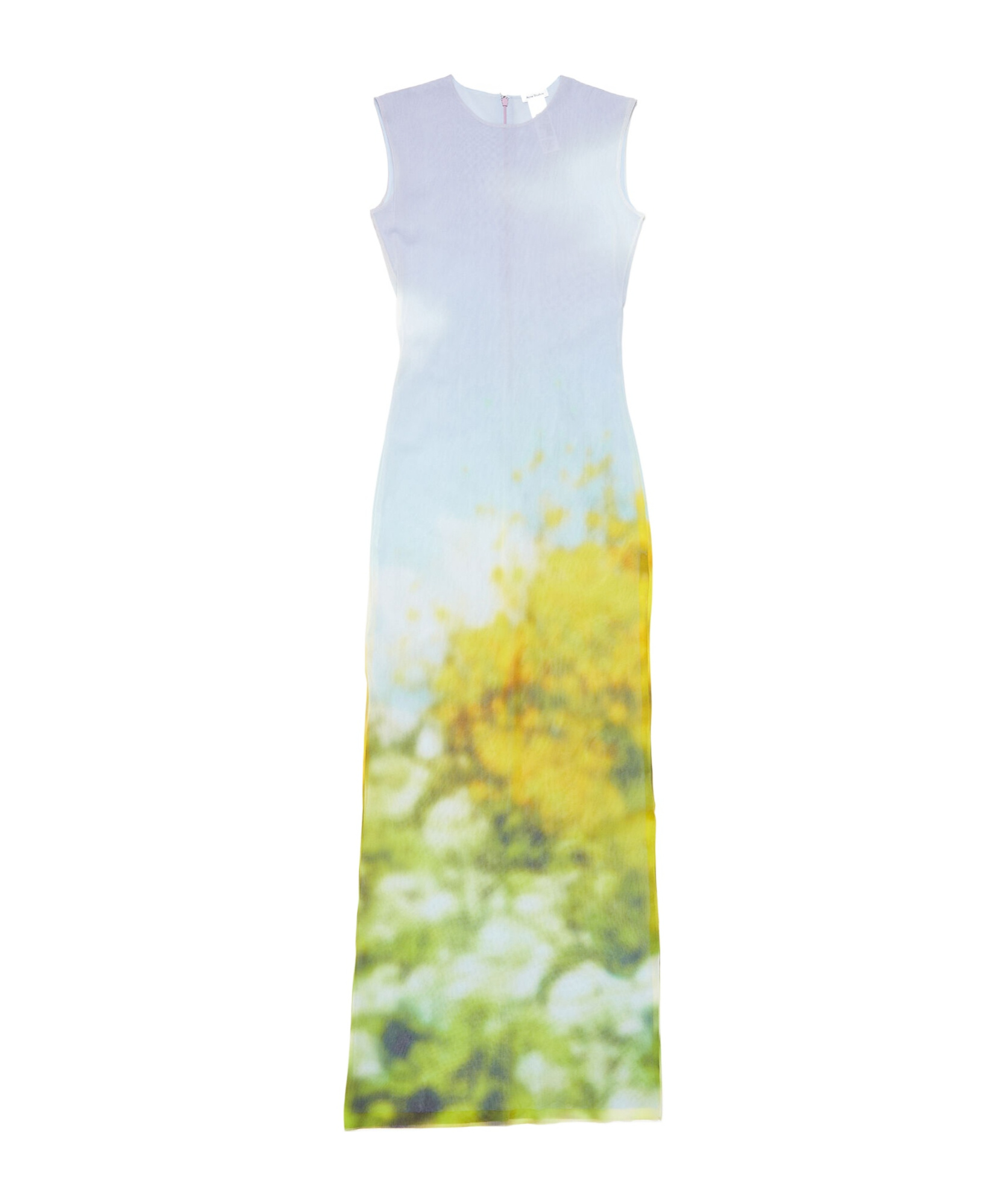 Acne Studios Long Dress Ombré Print In Multi