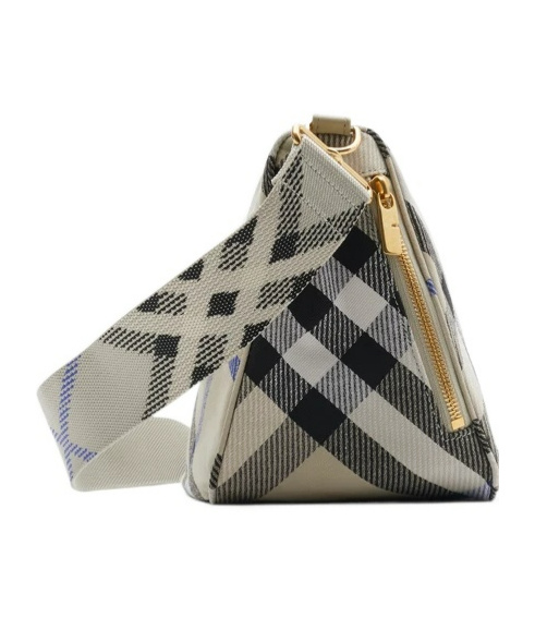 BURBERRY MEDIUM SHIELD CHECKERED SHOULDER BAG