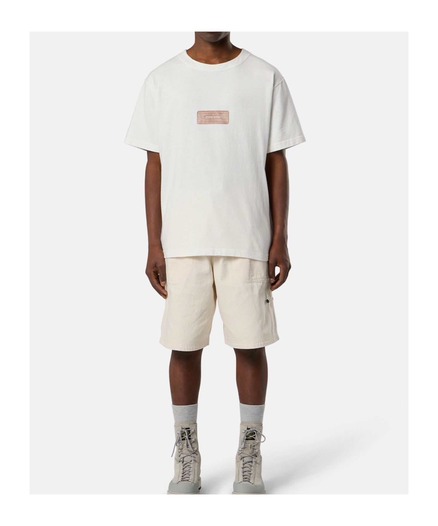 Stone Island Regular-fit Short-sleeve T-shirt With Archive-inspired Print In White
