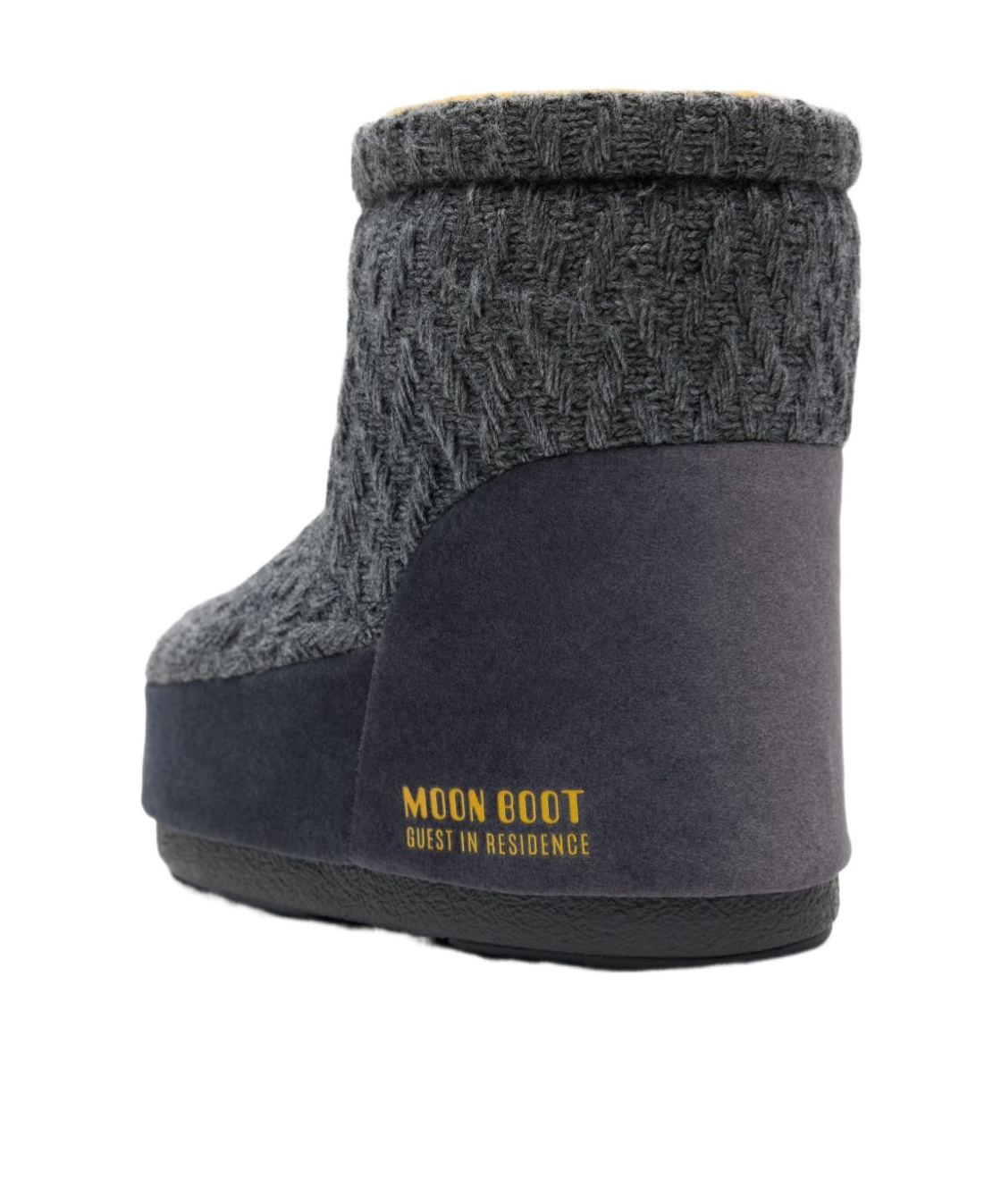 Moon Boot Dark Grey Fabric  X Guest In Residence Icon Low Ankle Boots In Gray