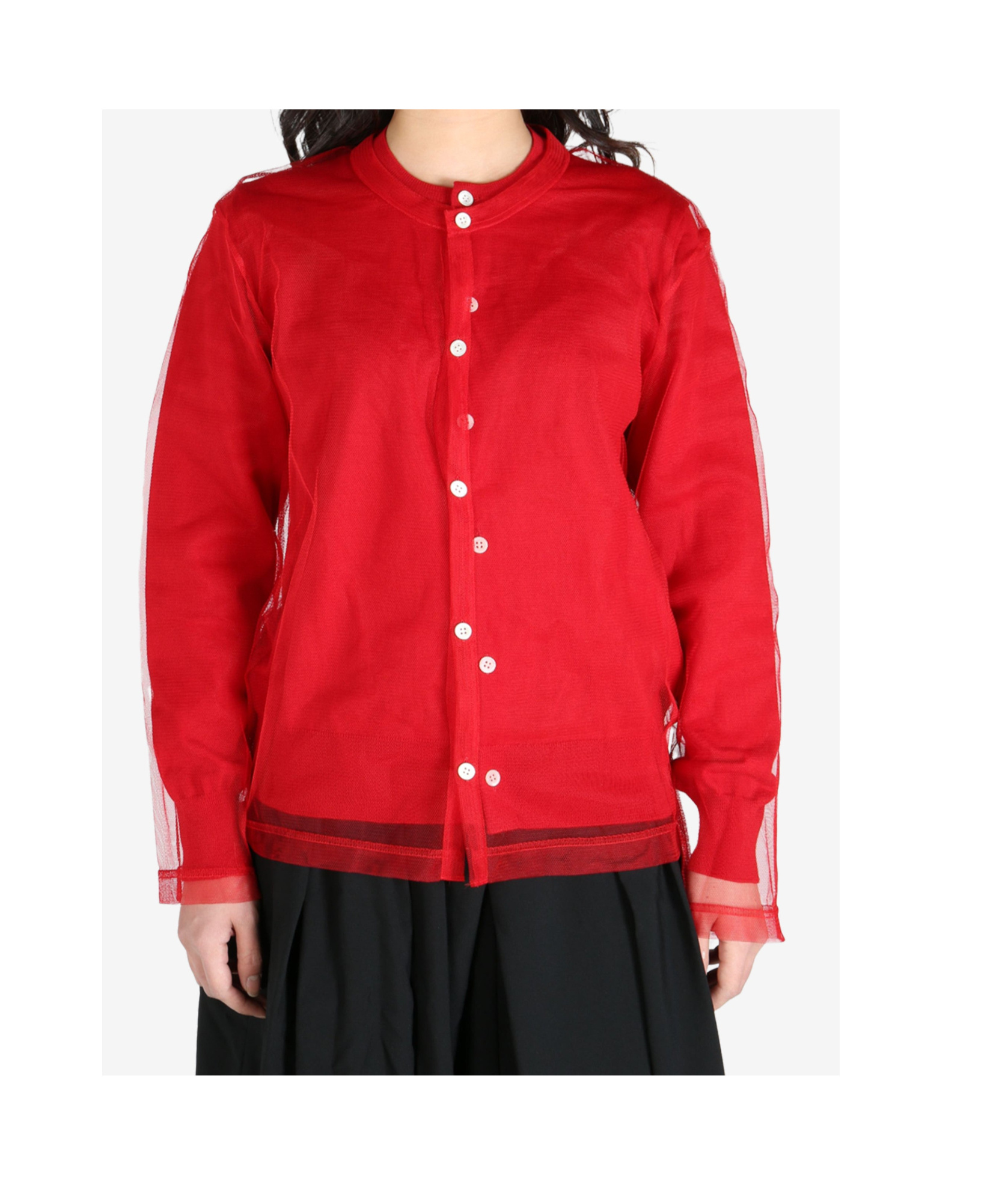 COMME DES GARÇONS TULLE LAYERED BUTTON TOP