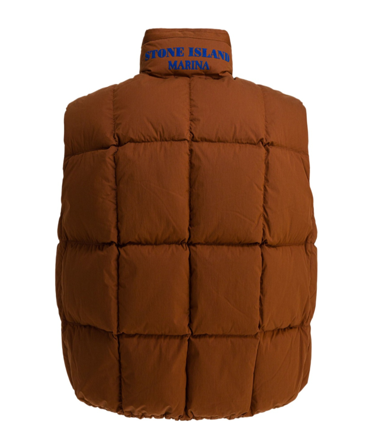 Stone Island Turtleneck Vest In Brown