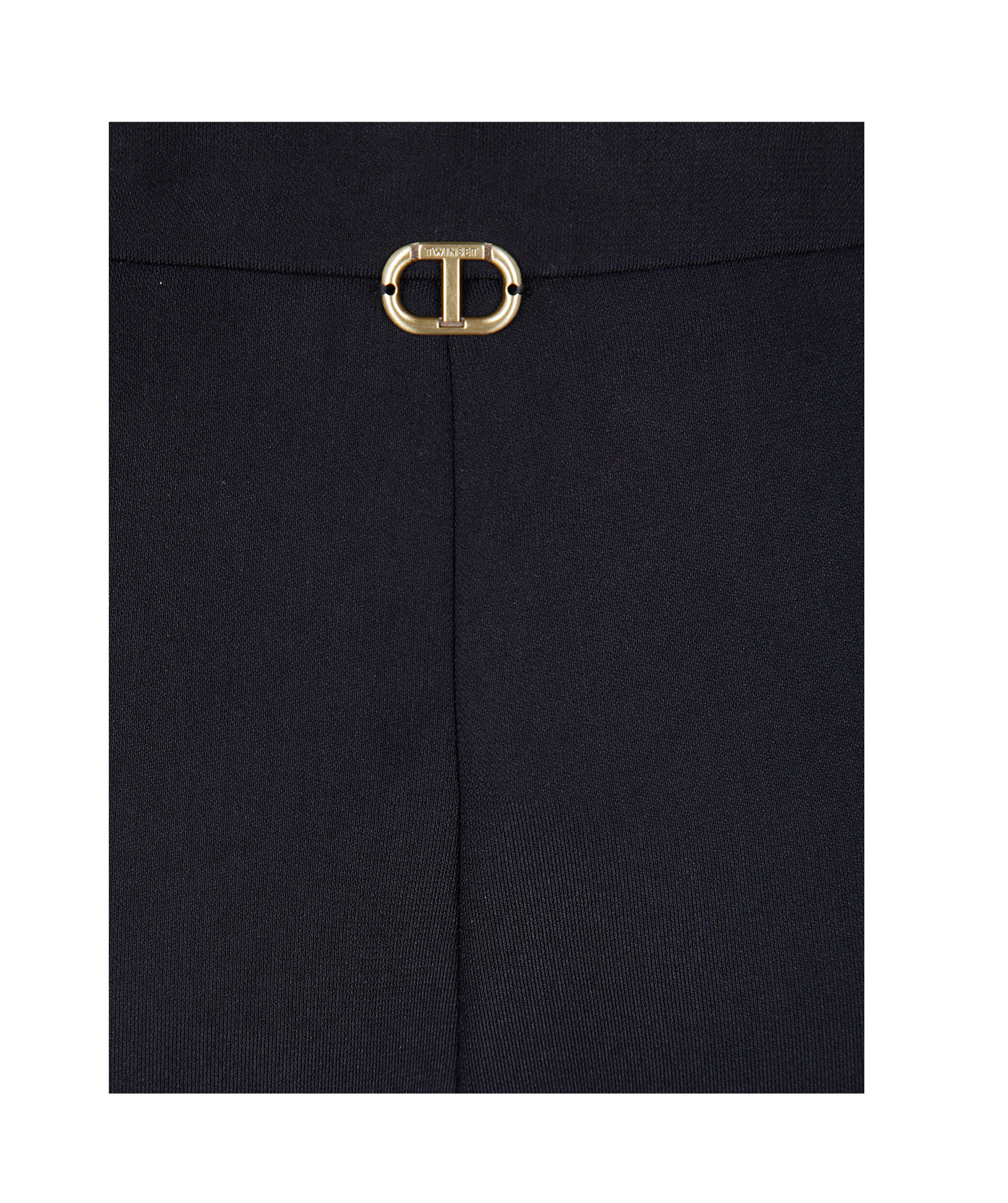 Twinset Wide-leg Casual Pants In Black