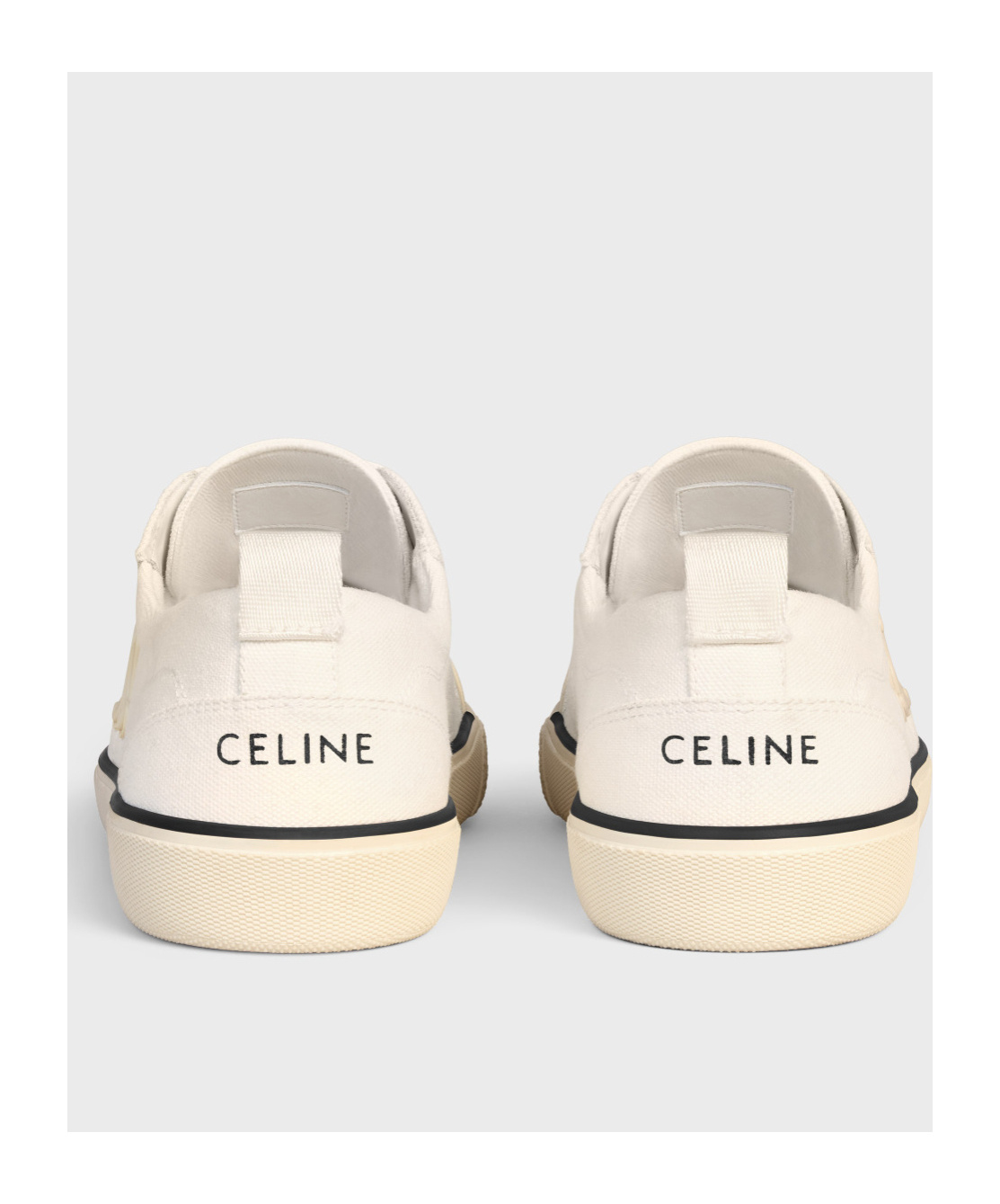 Celine Lace-up Low-cut Casual Shoes In White