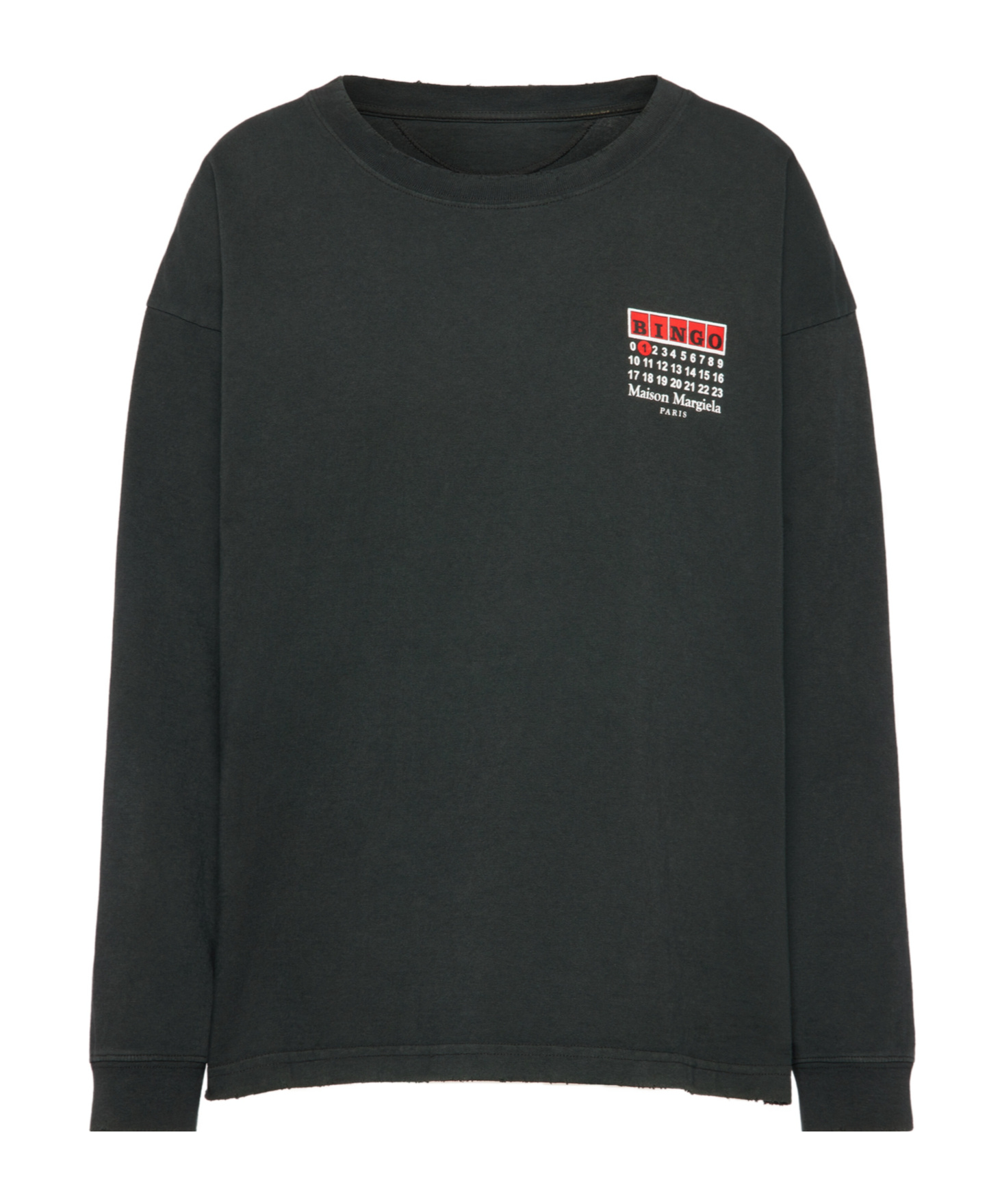 Maison Margiela Bingo T-shirt Woman Carbon In Black