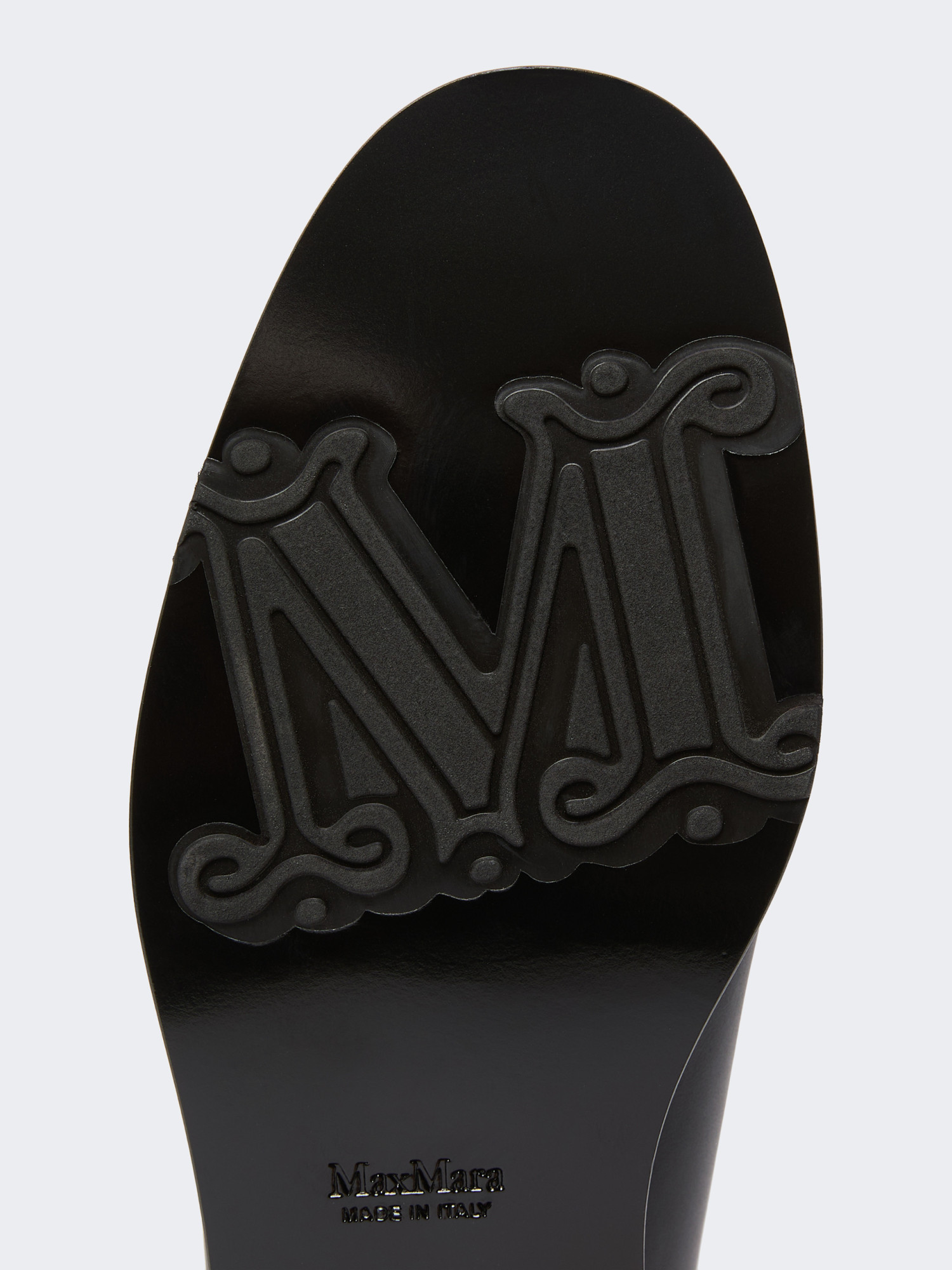 Max Mara Camel And Leather Boots In Black
