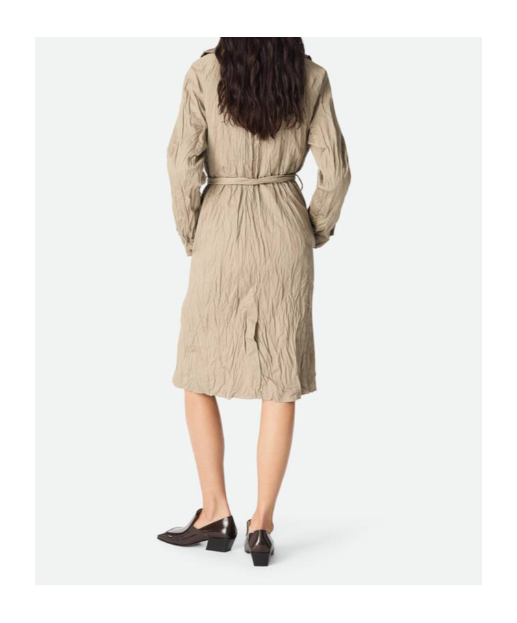 Bottega Veneta Crushed Cotton Coat In Nude