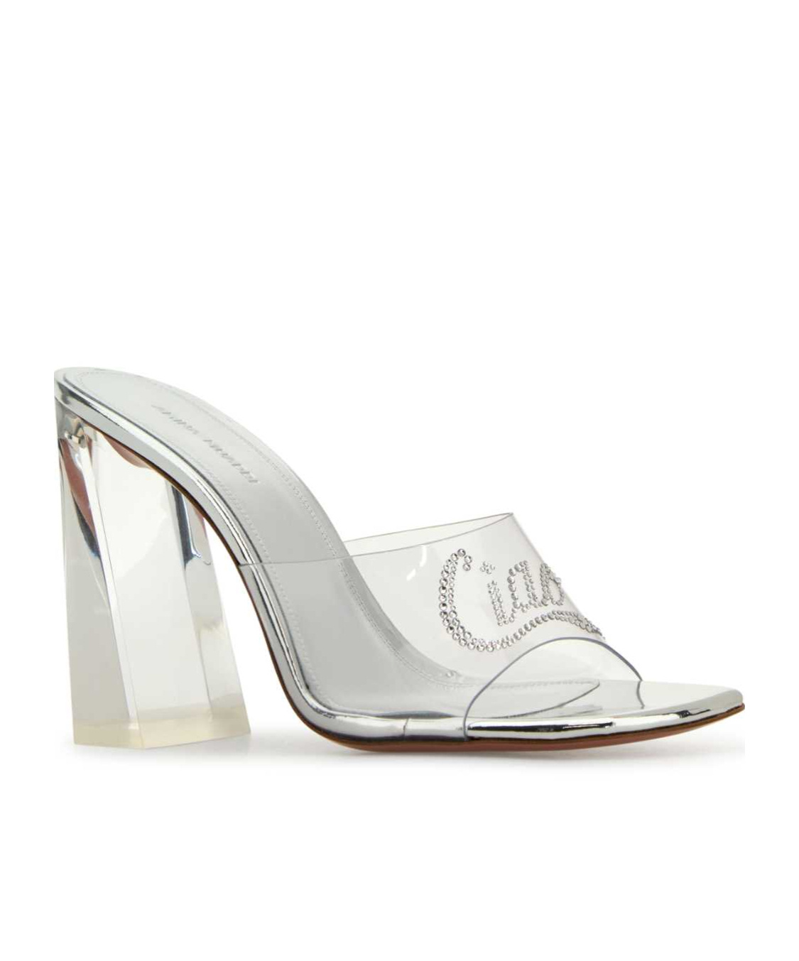 Amina Muaddi Sabot Bella In Pvc Trasparente  Donna In White