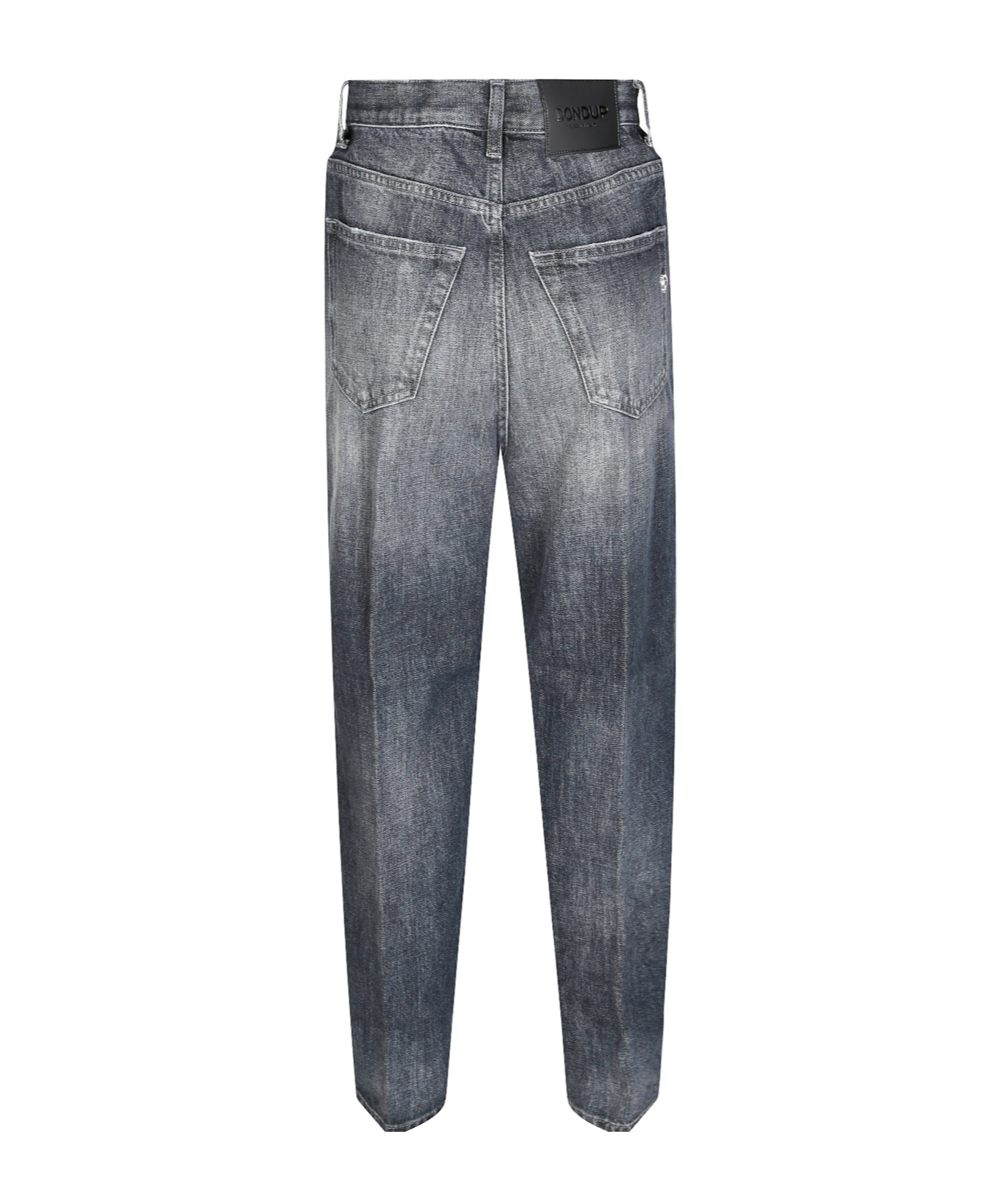 Dondup Relaxed Fit Tapered Leg Jeans With Vintage Grey Wash In Gray