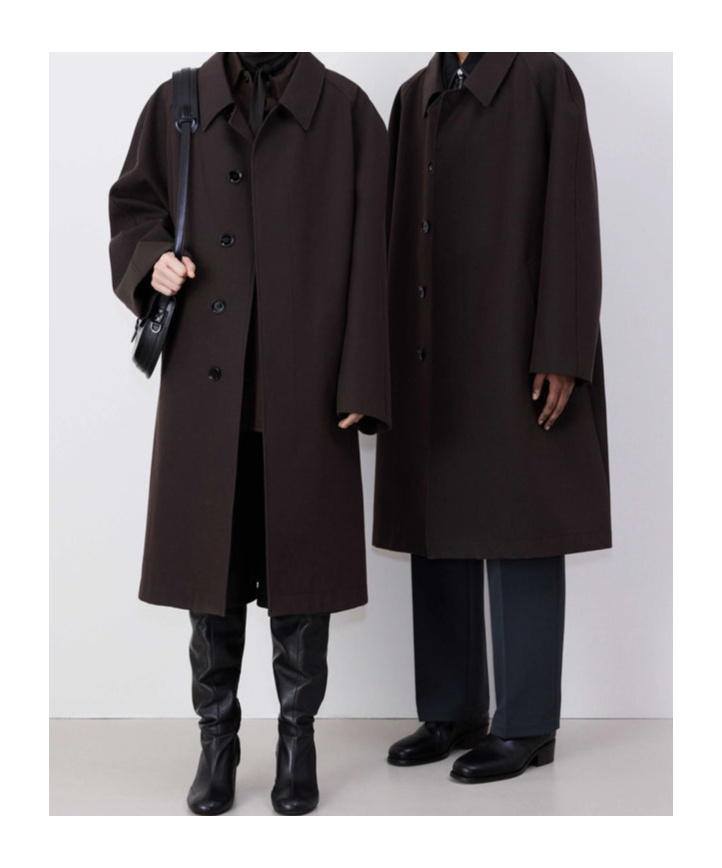 Lemaire Three-quarter Length Coat In Black