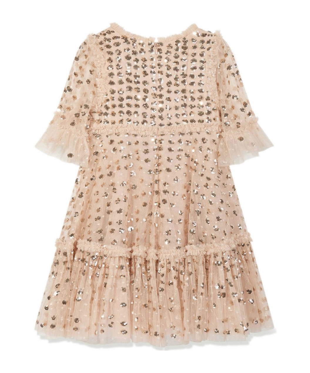 Needle & Thread Sequinned Dress In Nude