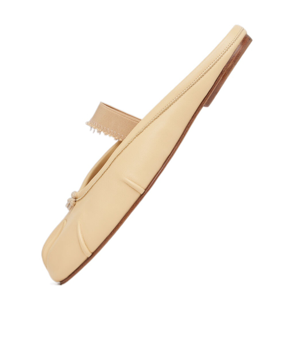 Maison Margiela Womens Tabi Split-toe Band Leather Ballet Flats In Nude