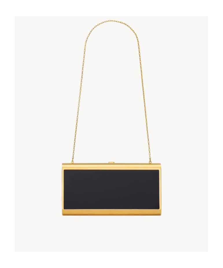 Saint Laurent Logo Shoulder Bag In Black