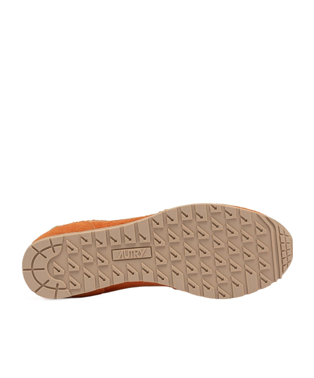 Autry Low Top Suede Sneakers With Contrast Sole In Brown
