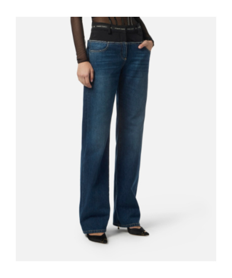 Elisabetta Franchi Waistband-detail Jeans In Blue
