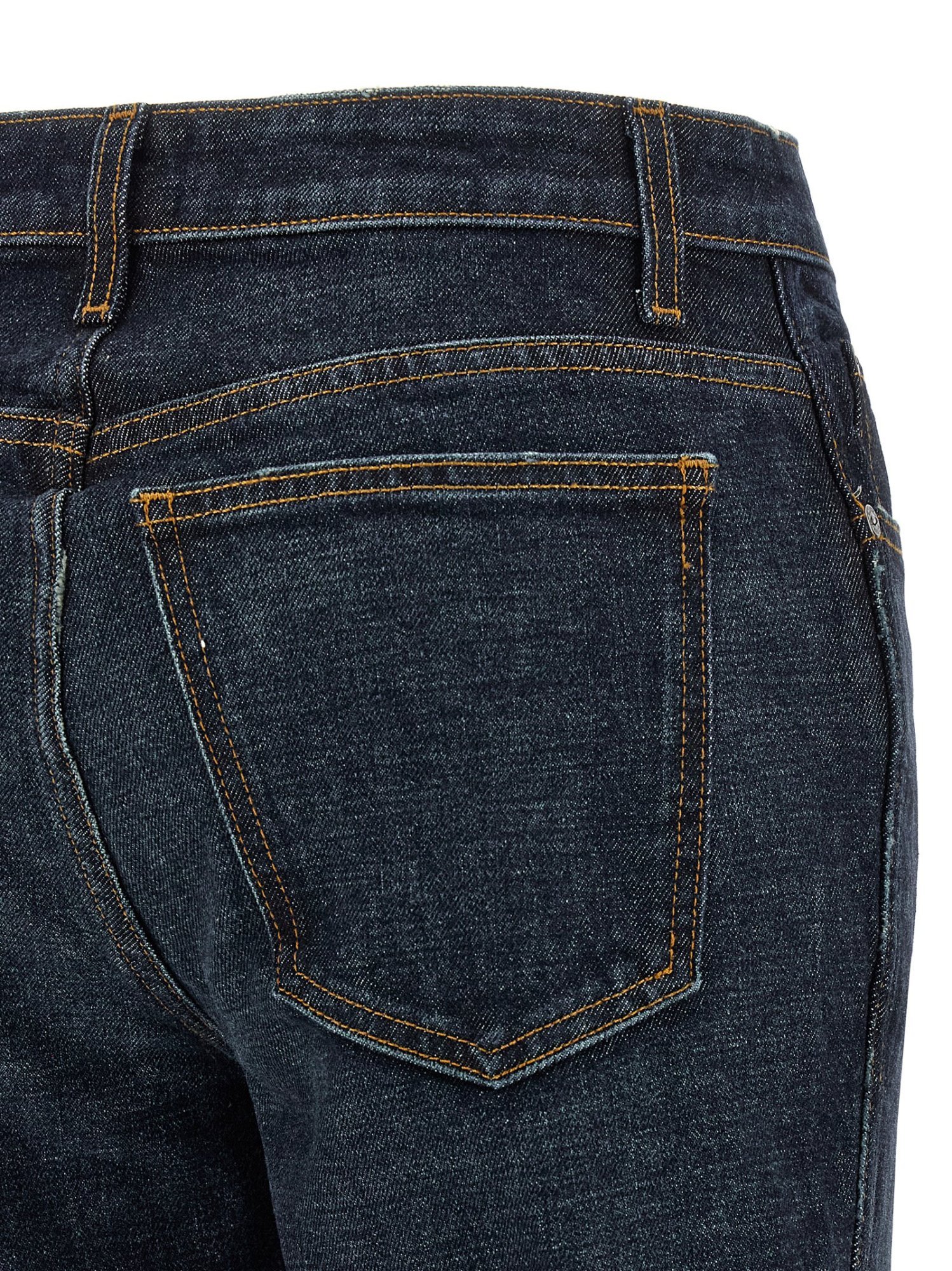 Khaite Denim Trousers With Belt Loops In Blue