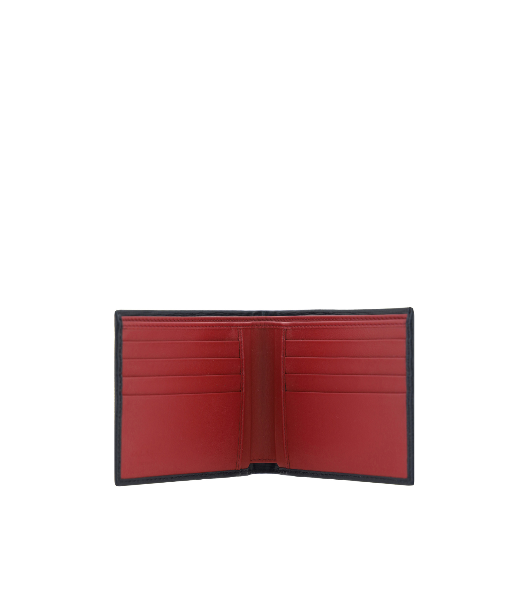 Ferragamo Gancini Hammered Wallet In Black