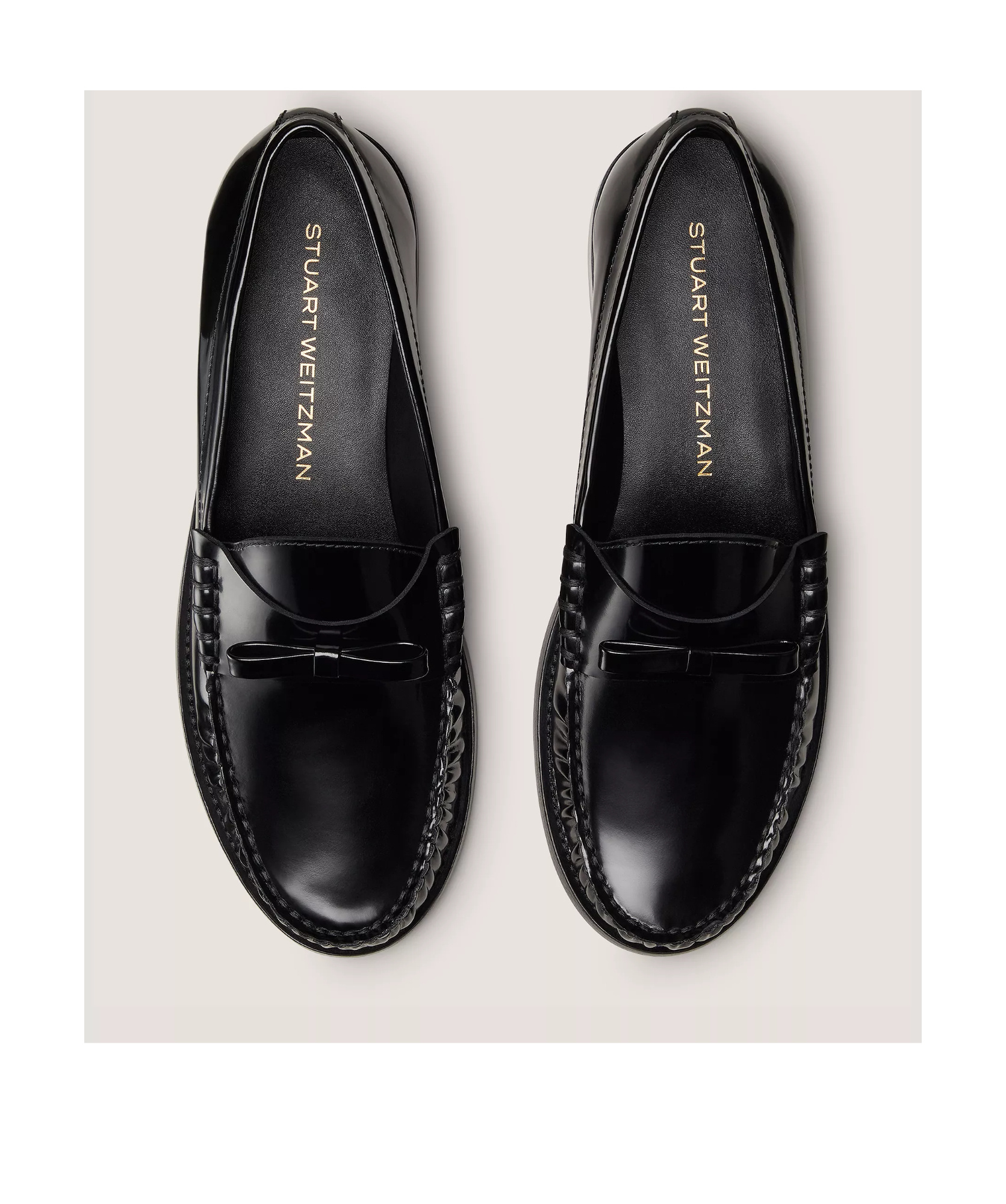 Stuart Weitzman Bow Loafer Tassel Detail In Black