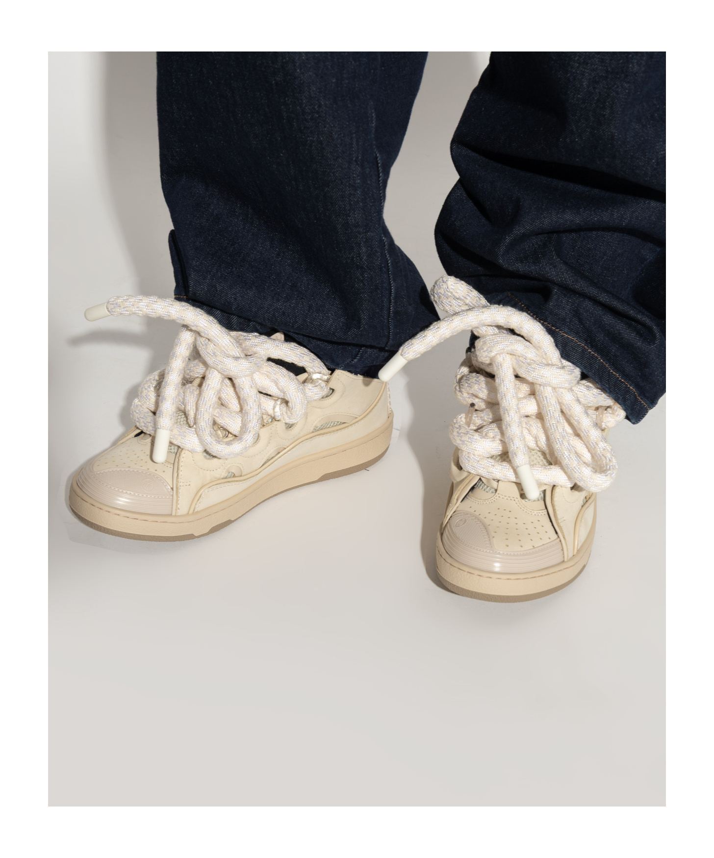 Lanvin Lace-up Sneakers In White