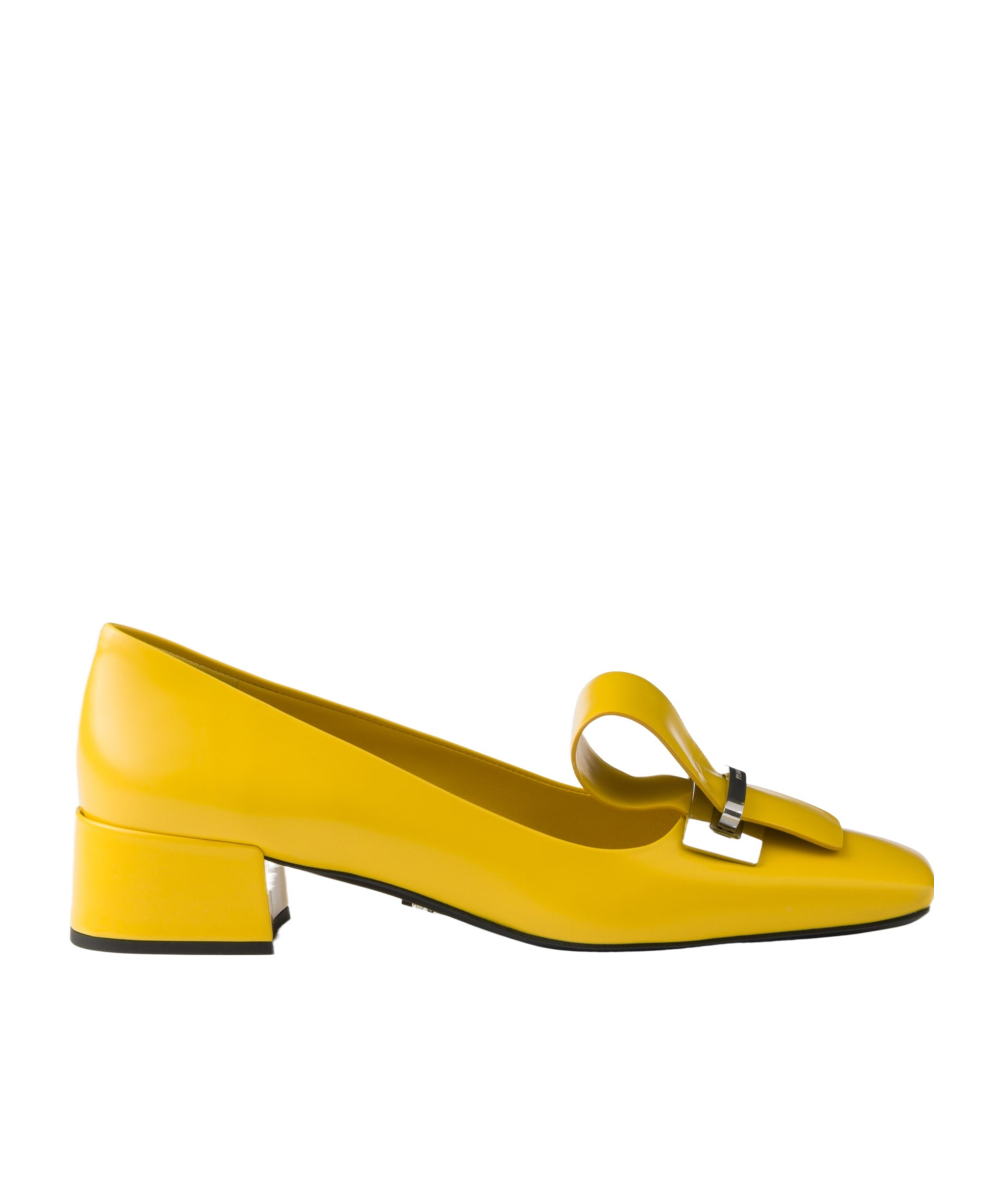 Prada Yelllow Slip On Pumps In Sunshine Yellow