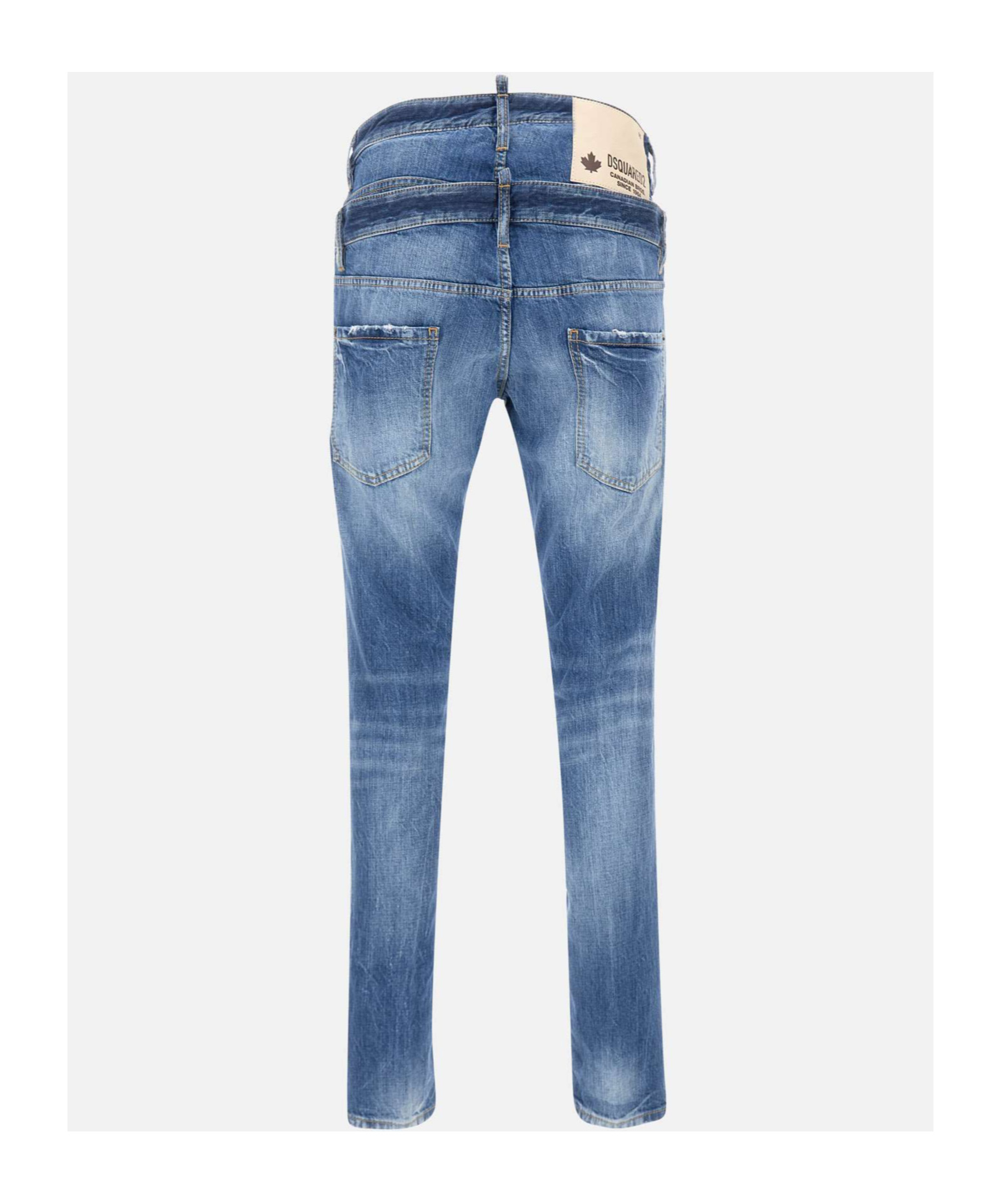 Shop Dsquared2 Layered Jeans In Blue
