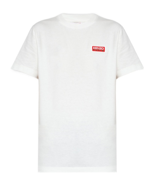 Kenzo T-shirt With Round Neck And Short Sleeves In White