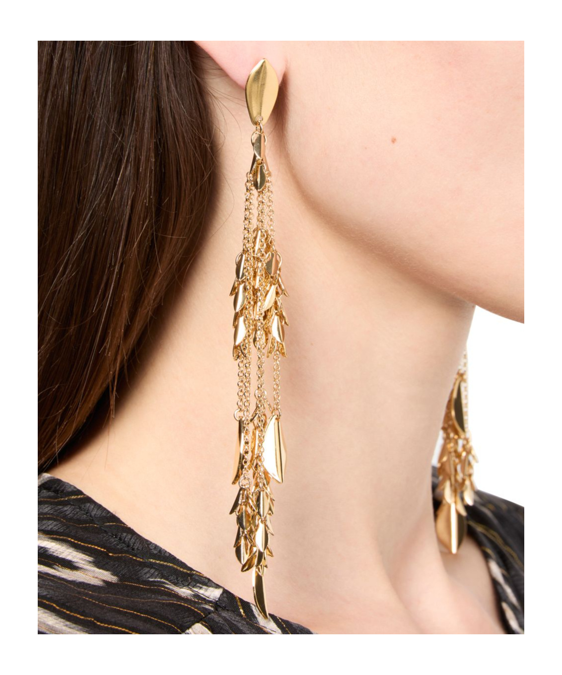 Isabel Marant Leaf Single Earring In Yellow