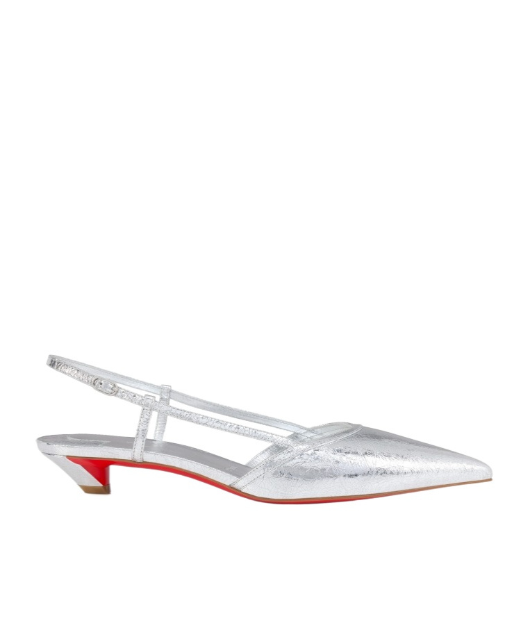 Christian Louboutin Miss Z Slingina In Silver
