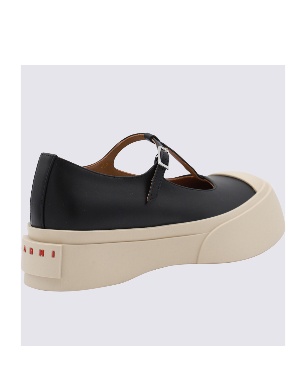 Marni Black Pablo Mary Jane Ballerina Flats In Nude