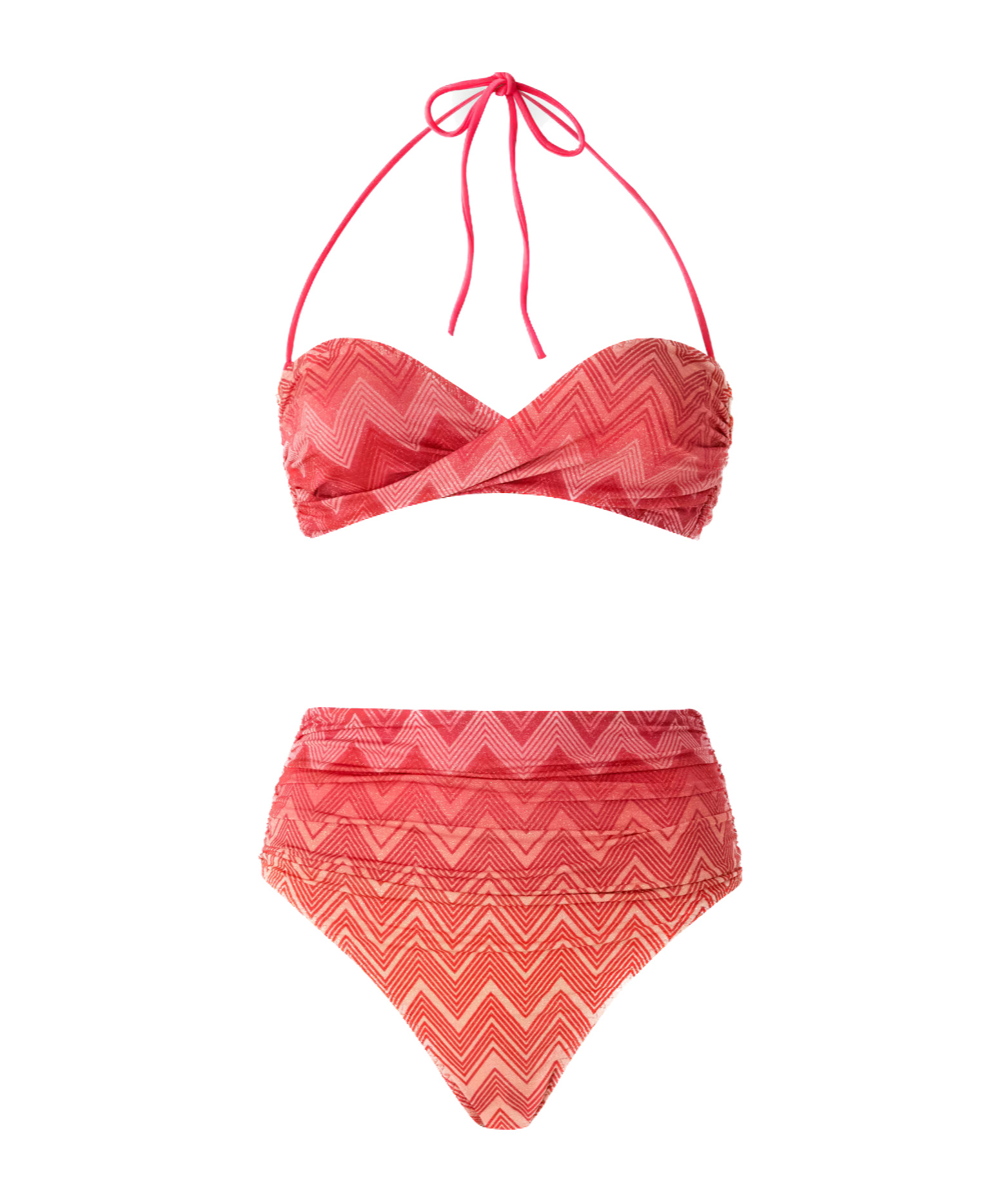 Missoni Zigzag Bikini Set In Red