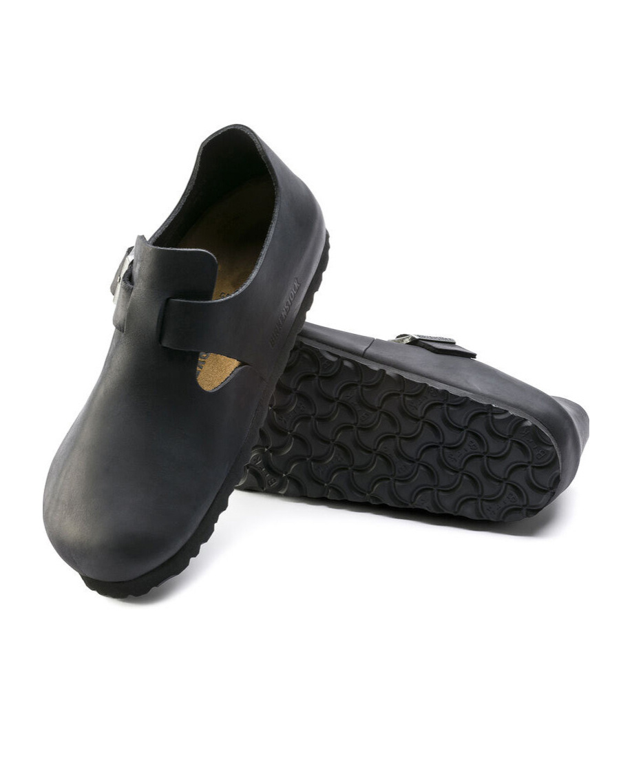 Birkenstock London Suede Clogs In Black