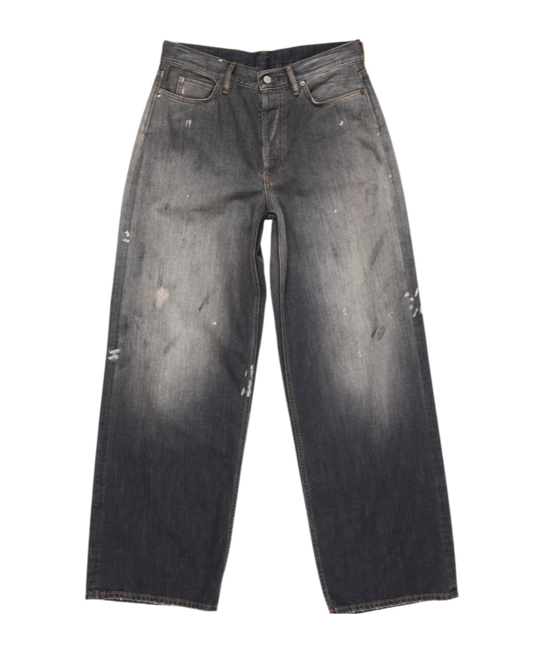 Acne Studios Denim Trousers With Belt Loops In Black
