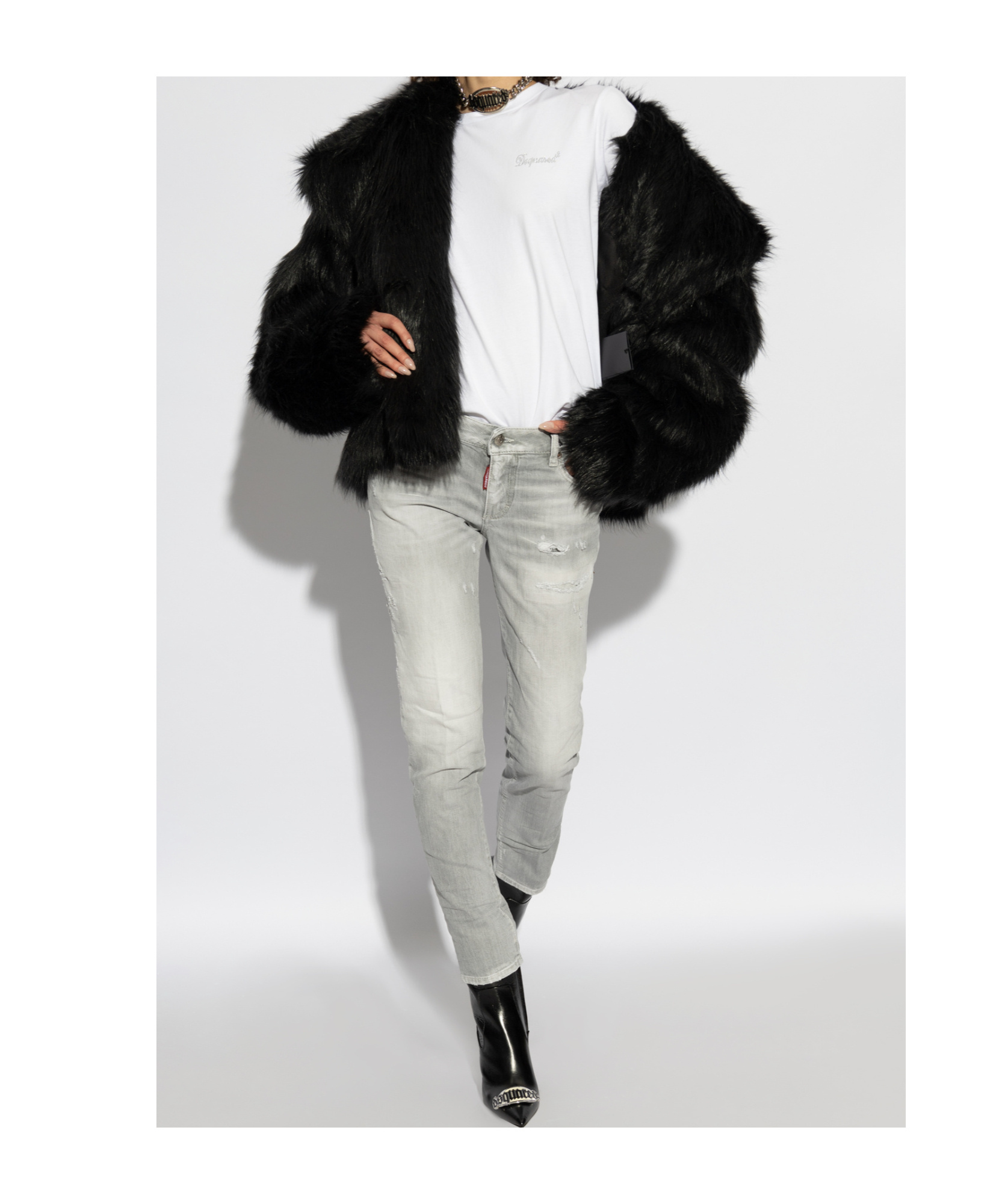 Dsquared2 Jennifer Mid-rise Jeans In White