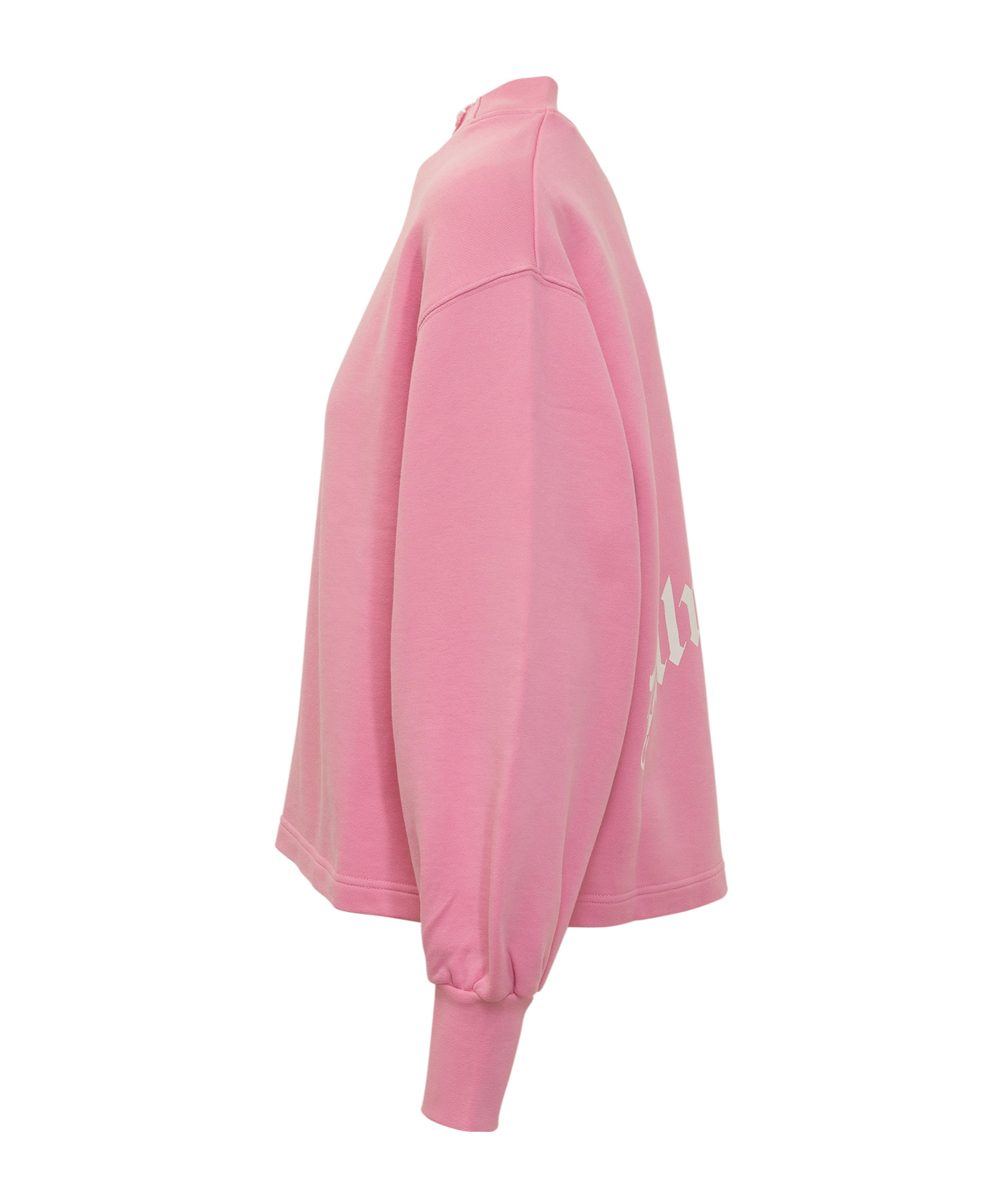 Palm Angels Pink Sweatshirt With Embroidered Logo In Pink