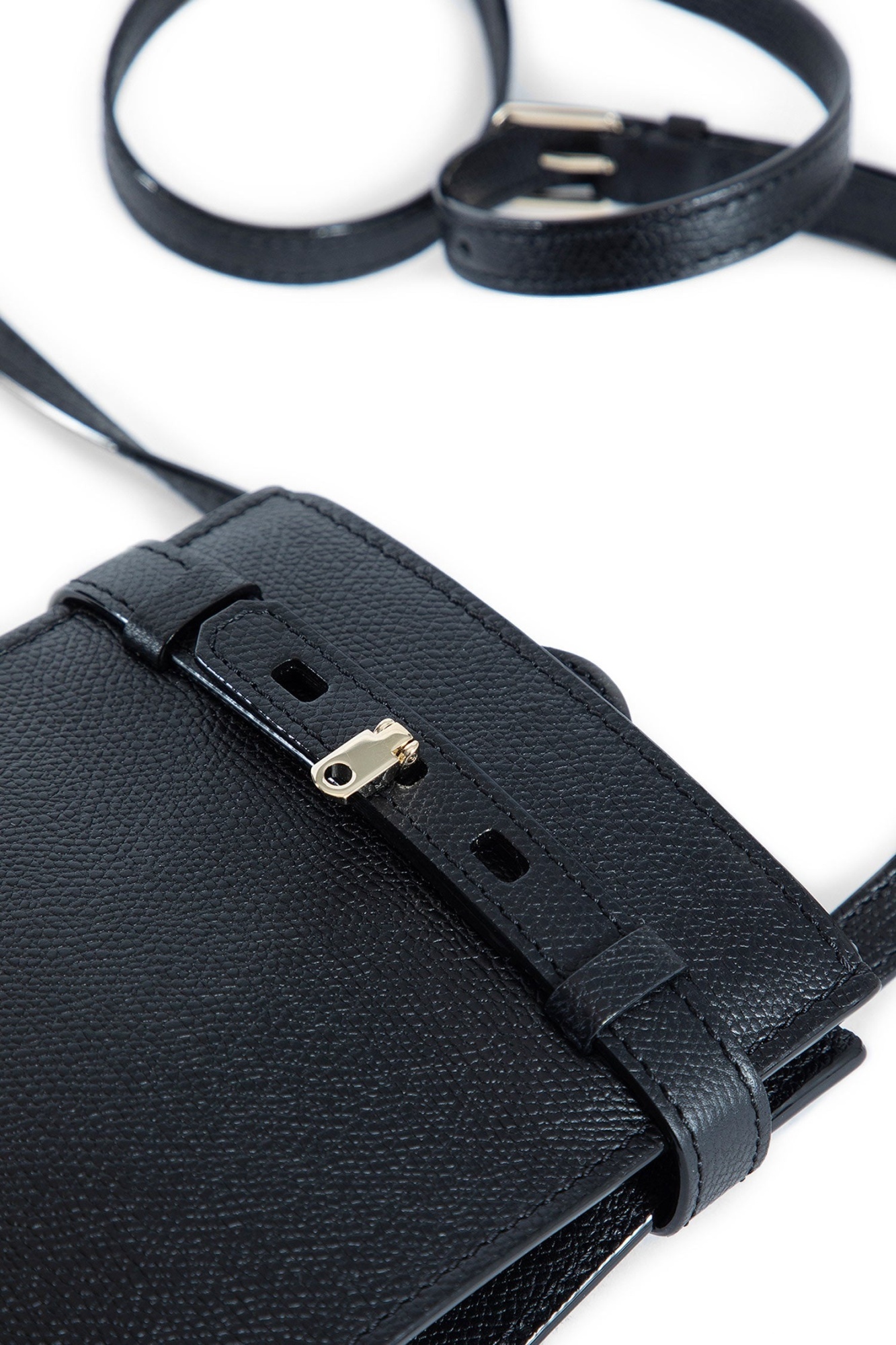 Valextra Rectangular Shoulder Bag In Black