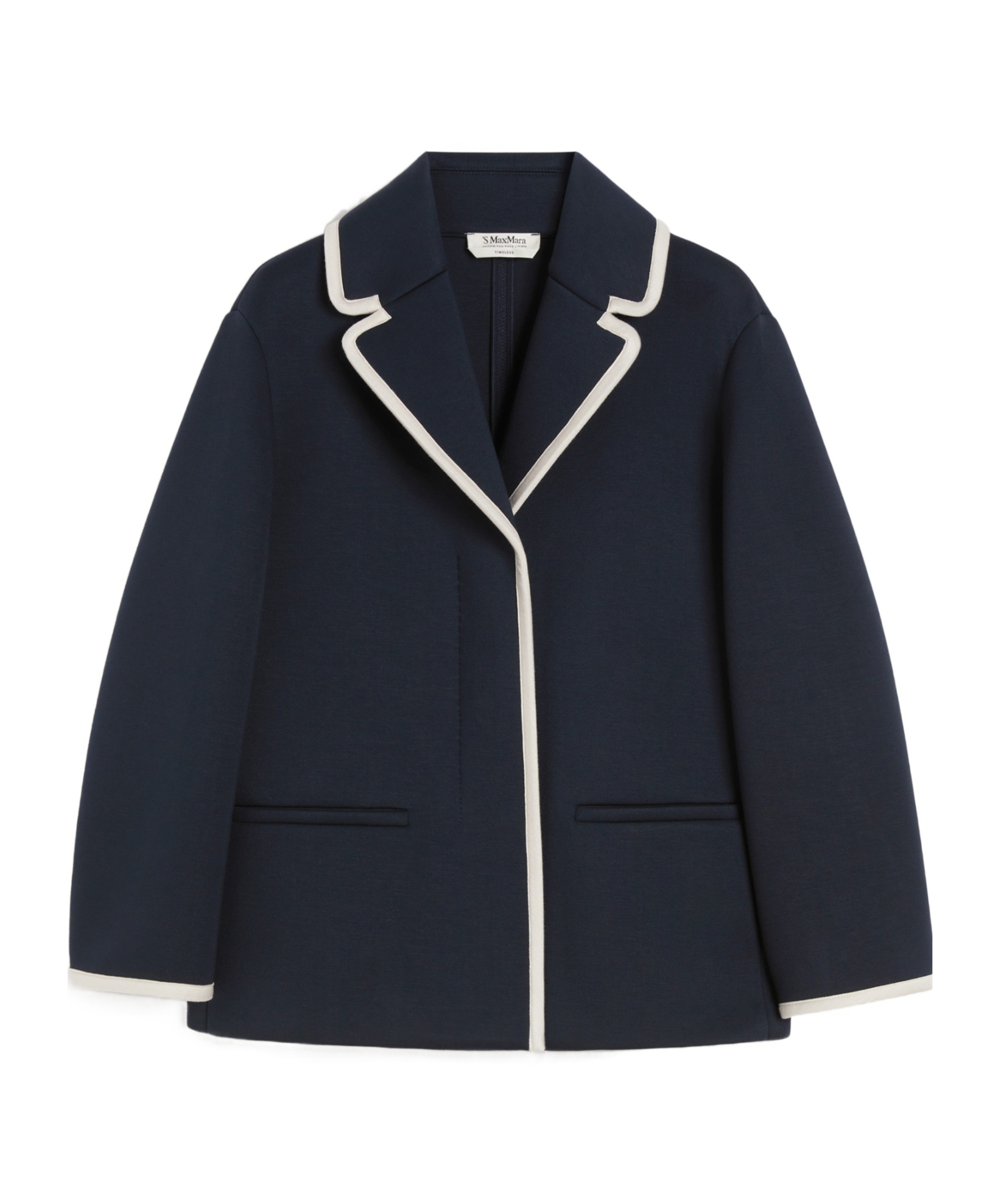 Max Mara Viscose Jersey Jacket In Blue