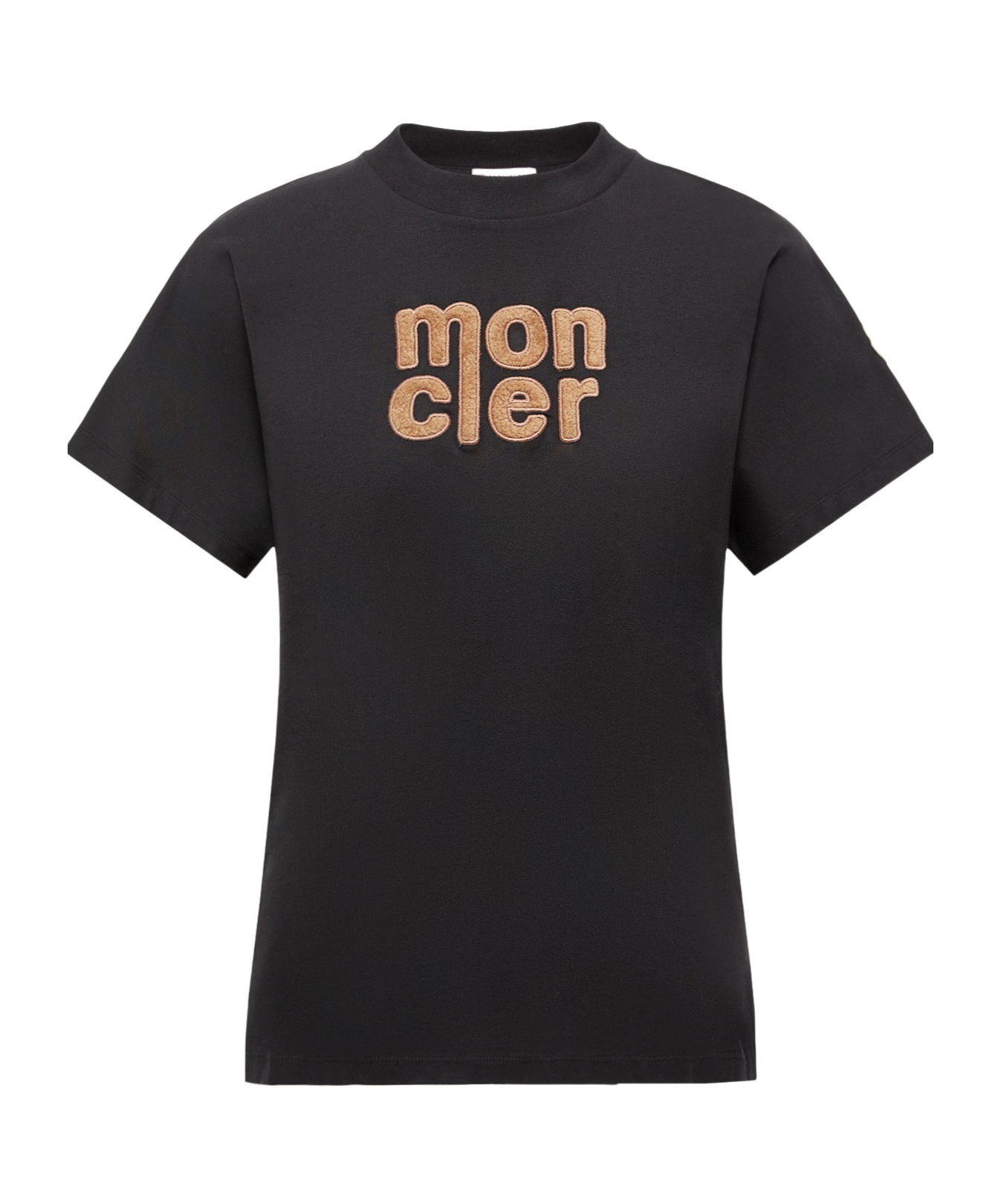 Moncler Logo-embroidered T-shirt In Black