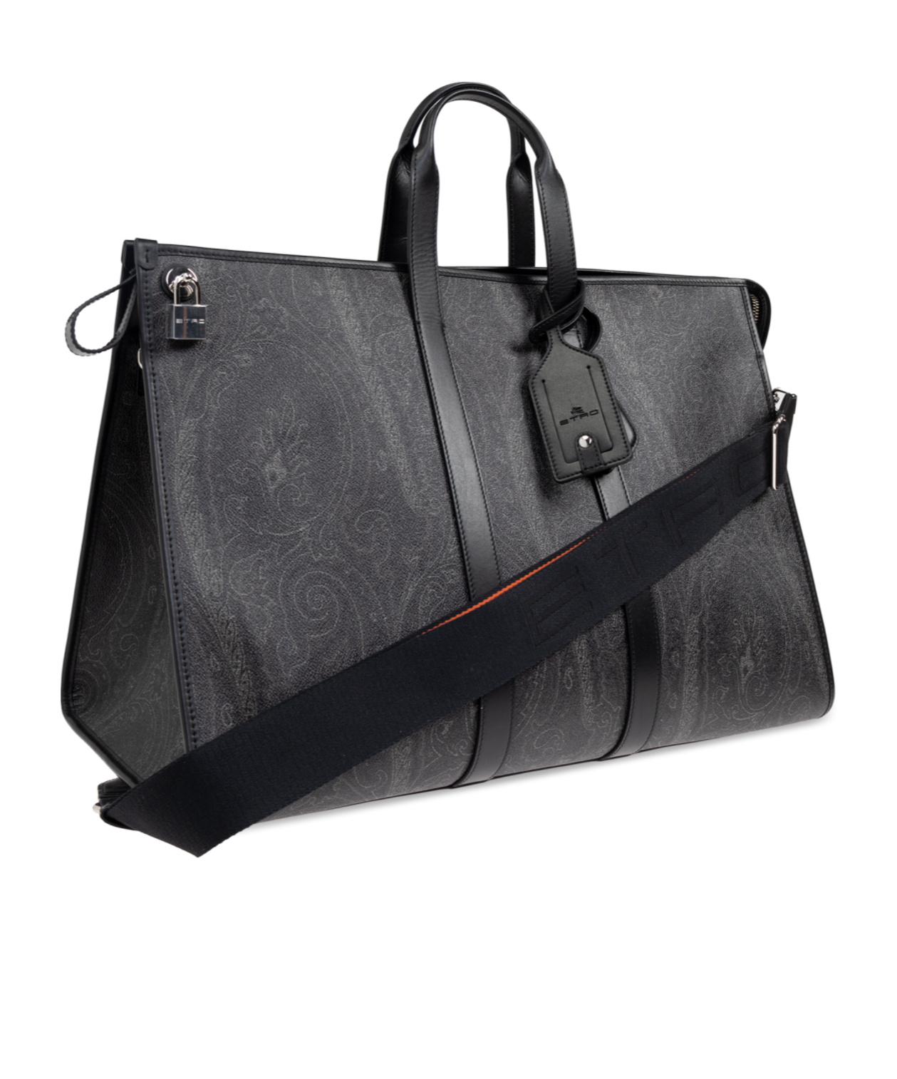 Etro Rectangular Travel Bag In Black