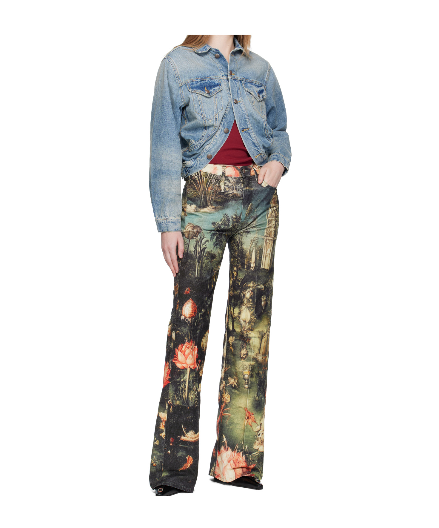 R13 Charlotte Floral-print Trousers In Multi