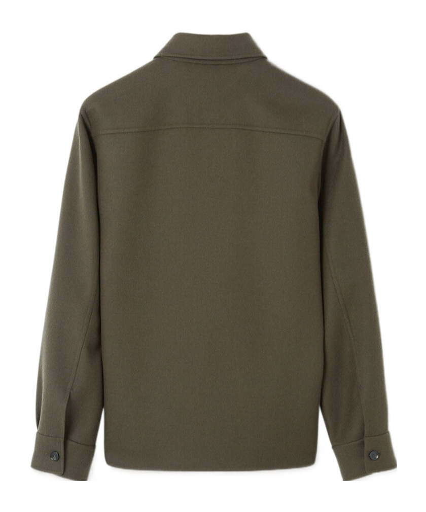 Loro Piana Jim Overshirt In Black Pine