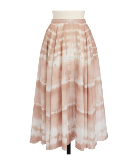 Dior Iviera Mid-length Flared Skirt In Brown