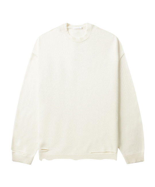 Helmut Lang Ripped Crew Neck Sweater