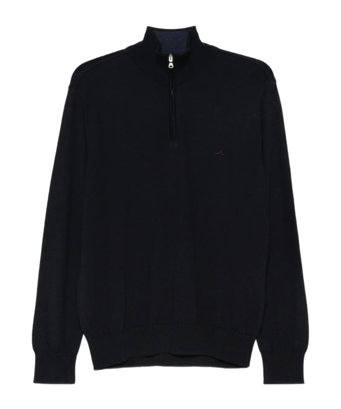 Paul & Shark Maglia Mezza Zip In Cotone E Cashmere In Black