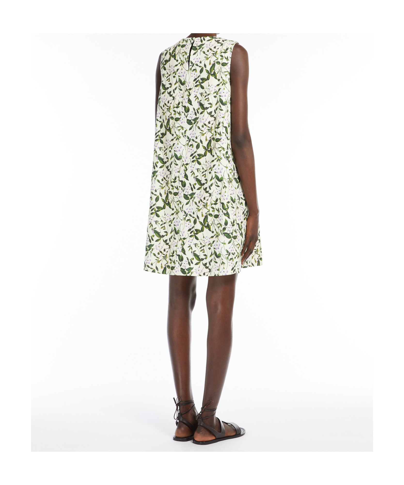 Weekend Max Mara Ornati Printed Cotton Dress In White