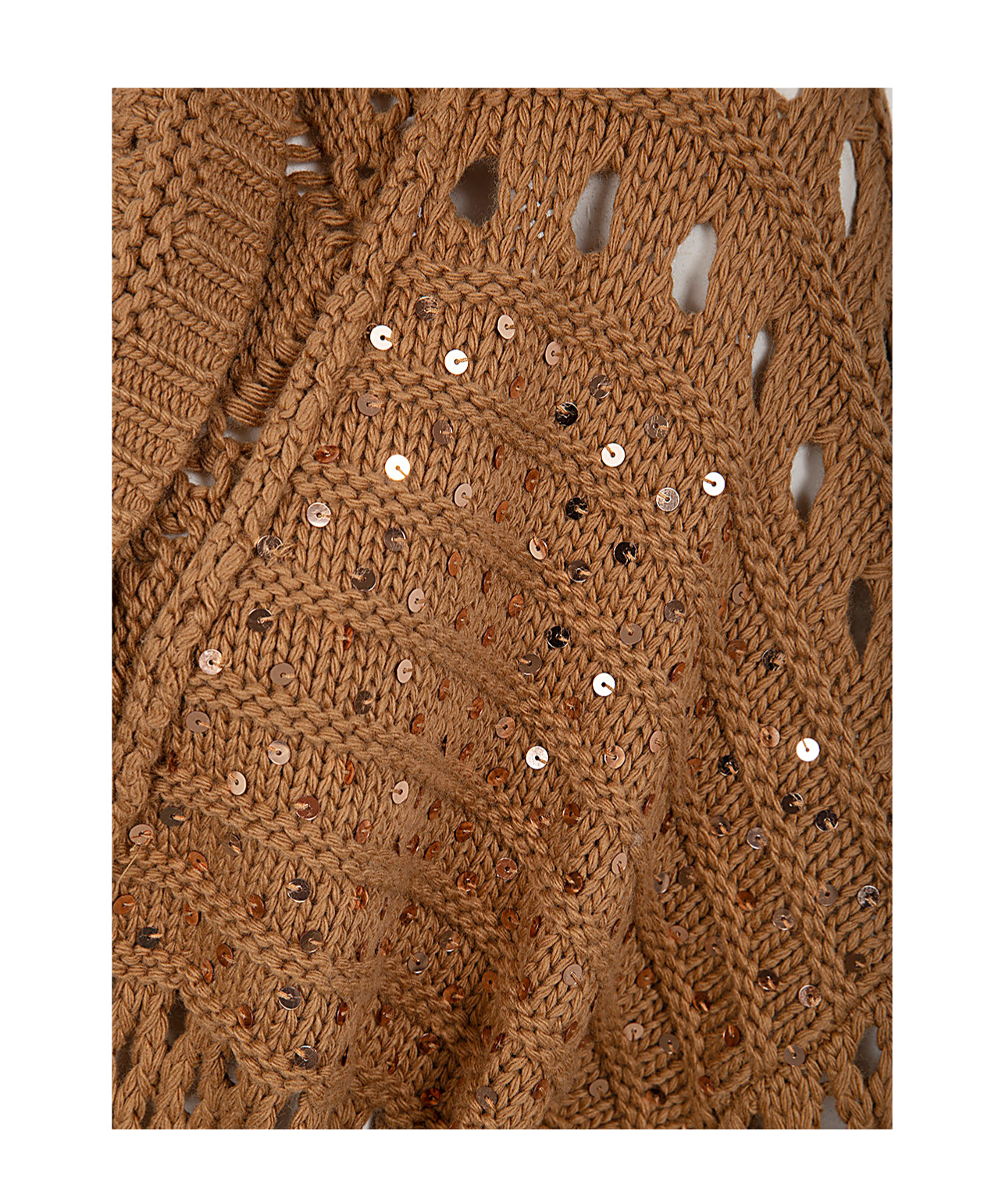 Twinset Sequin Cardi-coat In Brown