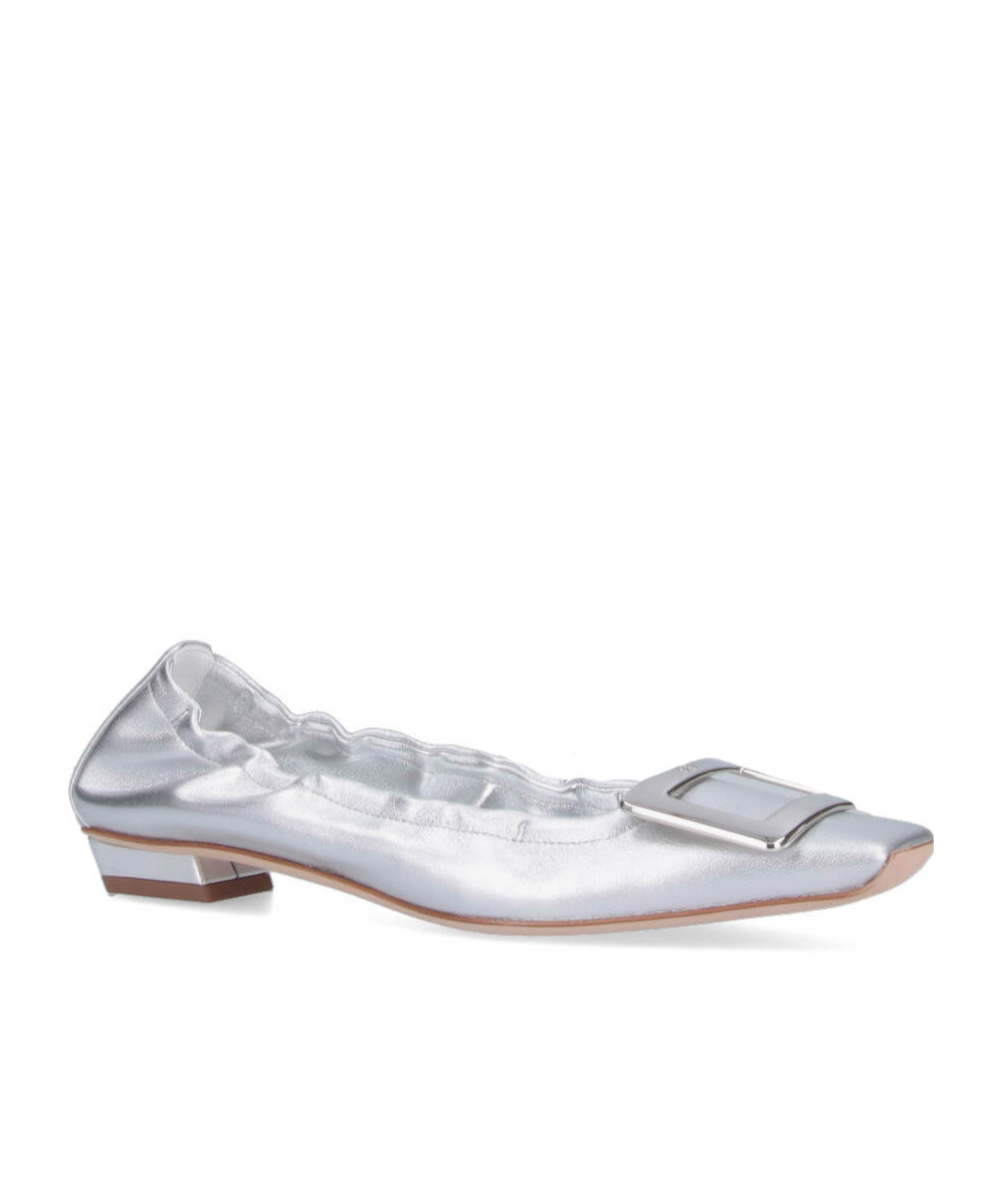 Roger Vivier 'belle Viviere' Heeled Ballet Flats In White