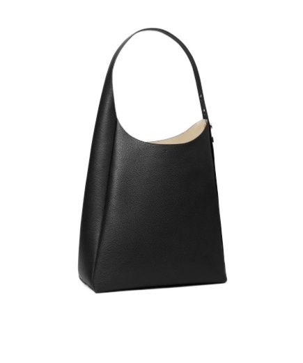 Tory Burch Romy Small Leather Hobo Bag In Black